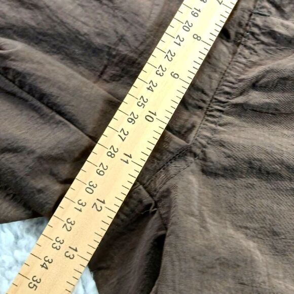 Triangle Swim Trunk Men's L. Nylon Lined 3 Pocket Faux Front Drawstring Brown... - Picture 12 of 13